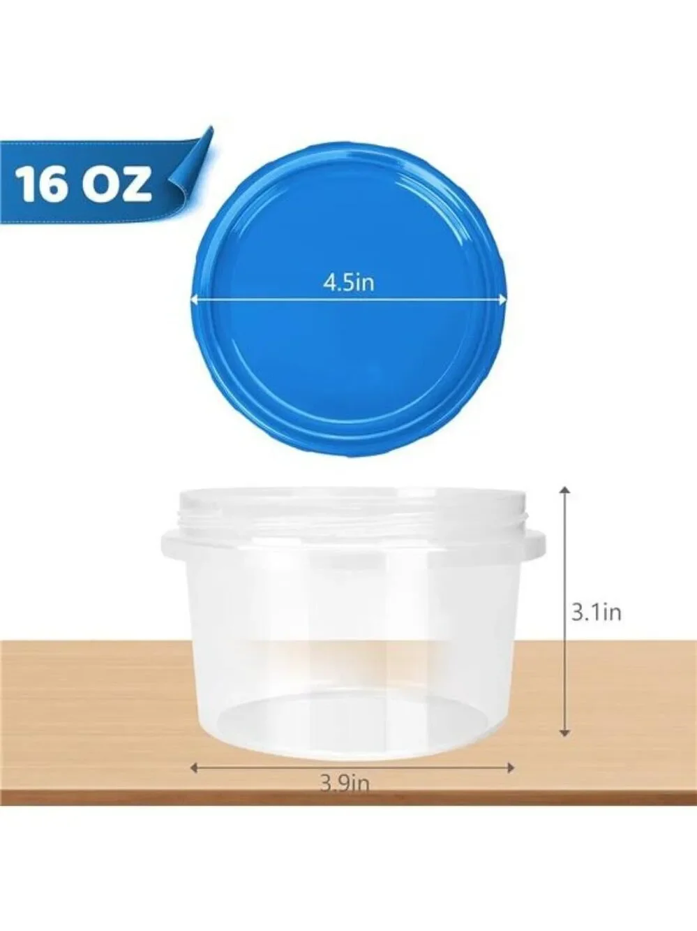 Freezer Storage Containers 10 Pack 16 Oz Airtight Stackable Meal Prep Food